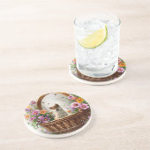 Dessous De Verre En Grès Chiot de Shiba Inu (Côté)