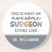 Dessous De Verre En Grès Chirurgien Personnalisé Drôle Awesome Chirurgien C (Devant)