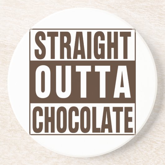 Dessous De Verre En Grès Chocolate Straight Outta Brown (Devant)