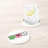 Dessous De Verre En Grès Chorale Peace Love (Côté)