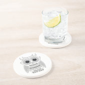 Dessous De Verre En Grès Chouette blanche (Côté)