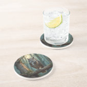 Dessous De Verre En Grès Chouette dans la Forêt Magique (Côté)