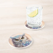 Dessous De Verre En Grès Chouette Imaginaire Dreamy Couleurs pastel doux (Côté)