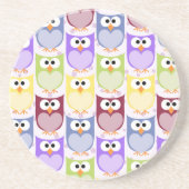 Dessous De Verre En Grès Chouettes mignonnes, Chouette Motif, Chouettes pou (Devant)