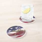 DESSOUS DE VERRE EN GRÈS CHRÉTIEN AMÉRICAIN PATRIOTE (Côté)