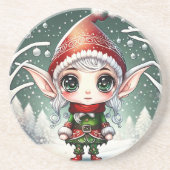 Dessous De Verre En Grès Christmas Elf (Devant)