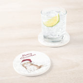 Dessous De Verre En Grès Christmas Kitten (Côté)