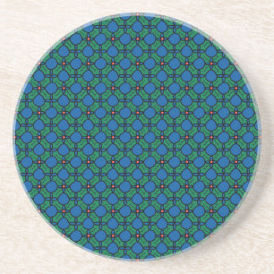 Dessous De Verre En Grès Christmas Sandstone Coaster: Holly Pattern