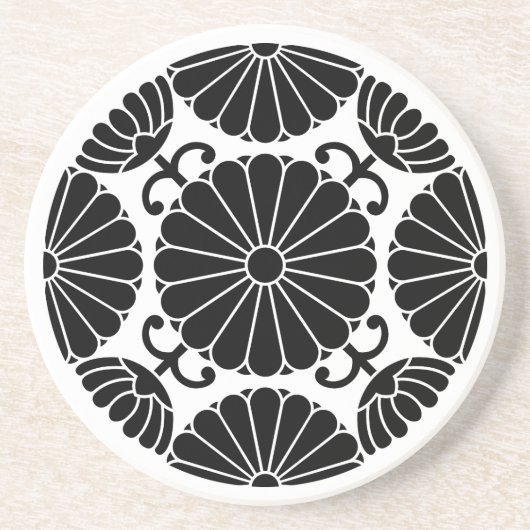 Dessous De Verre En Grès chrysanthème Kan-in (Devant)