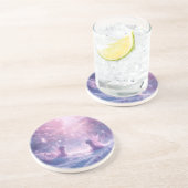 Dessous De Verre En Grès Chuchotements d'hiver et Lumière de Fée (Côté)