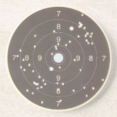 Dessous De Verre En Grès Cible de la plage de tir (Devant)