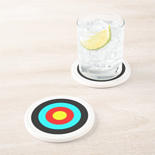 Dessous De Verre En Grès Cible de tir à l'arc de bulles (Côté)