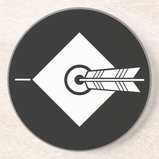 Dessous De Verre En Grès cible frappée par une flèche (Devant)