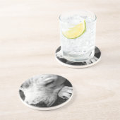 Dessous De Verre En Grès cicatrice de harry potter chien pit bull blanc (Côté)