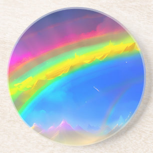 Dessous De Verre En Grès Ciel lumineux arc-en-ciel