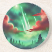 Dessous De Verre En Grès ciel vert (Devant)