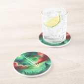 Dessous De Verre En Grès ciel vert (Côté)