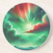 Dessous De Verre En Grès ciel vert (Devant)