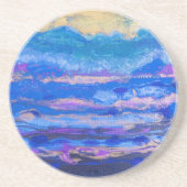 Dessous De Verre En Grès Ciels dorés (Devant)