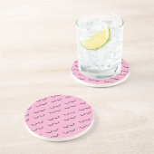 Dessous De Verre En Grès Cils Noir Rose (Côté)