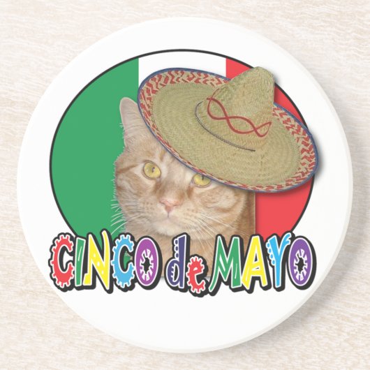 Dessous De Verre En Grès Cinco de Mayo (Devant)