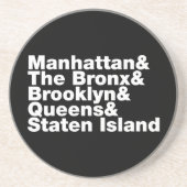 Dessous De Verre En Grès Cinq Boroughs ~ New York (Devant)