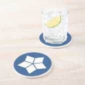 Dessous De Verre En Grès Cinq losanges (dessin à dix divisions) (Côté)