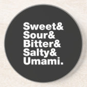 Dessous De Verre En Grès Cinq saveurs de base (Devant)