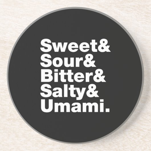 Dessous De Verre En Grès Cinq saveurs de base (Devant)