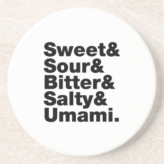 Dessous De Verre En Grès Cinq saveurs de base (Devant)