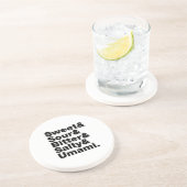 Dessous De Verre En Grès Cinq saveurs de base (Côté)