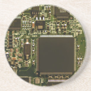 Dessous De Verre En Grès Circuit imprimé vert macro   Photo de PCB