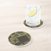 Dessous De Verre En Grès Circuit imprimé vert macro | Photo de PCB (Côté)