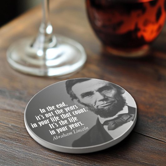 Dessous De Verre En Grès Citation d'Abe Lincoln sur la vie