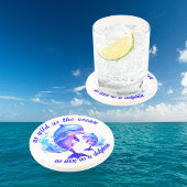 Dessous De Verre En Grès Citation de dauphins d'aquarelle |