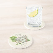 Dessous De Verre En Grès Citation de la fête des mères sucrées Aquarelle (Côté)