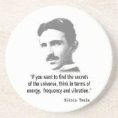 Dessous De Verre En Grès Citation De Nikola Tesla (Devant)