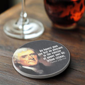 Dessous De Verre En Grès Citation de Thomas Jefferson sur le pouvoir