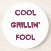 Dessous De Verre En Grès Citation idiot du cool Grillin (Devant)