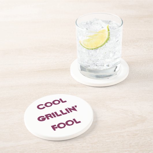 Dessous De Verre En Grès Citation idiot du cool Grillin (Côté)