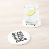 Dessous De Verre En Grès Citation Motivative Lino Imprimer grès rond (Côté)