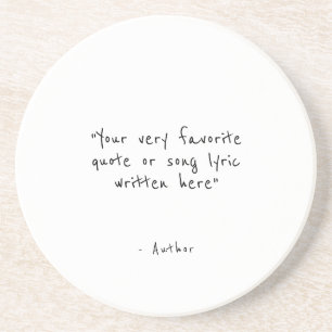 Dessous De Verre En Grès Citation personnalisée - créez votre propre blanc