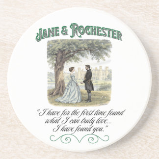 Dessous De Verre En Grès Citation romantique de Jane & Rochester Thornfield
