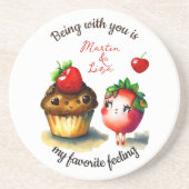 Dessous De Verre En Grès Citation Valentines (Devant)