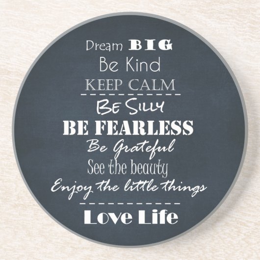 Dessous De Verre En Grès Citations d'attitude positive (Devant)