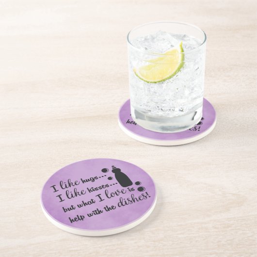 Dessous De Verre En Grès Citations de cuisine pourpre (Côté)