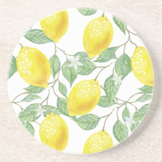 Dessous de verre en grès citron (Devant)