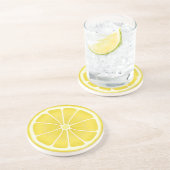Dessous De Verre En Grès Citron (Côté)