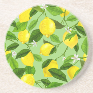 Dessous De Verre En Grès Citron Aquarelle 3