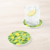 Dessous De Verre En Grès Citron Aquarelle 3 (Côté)